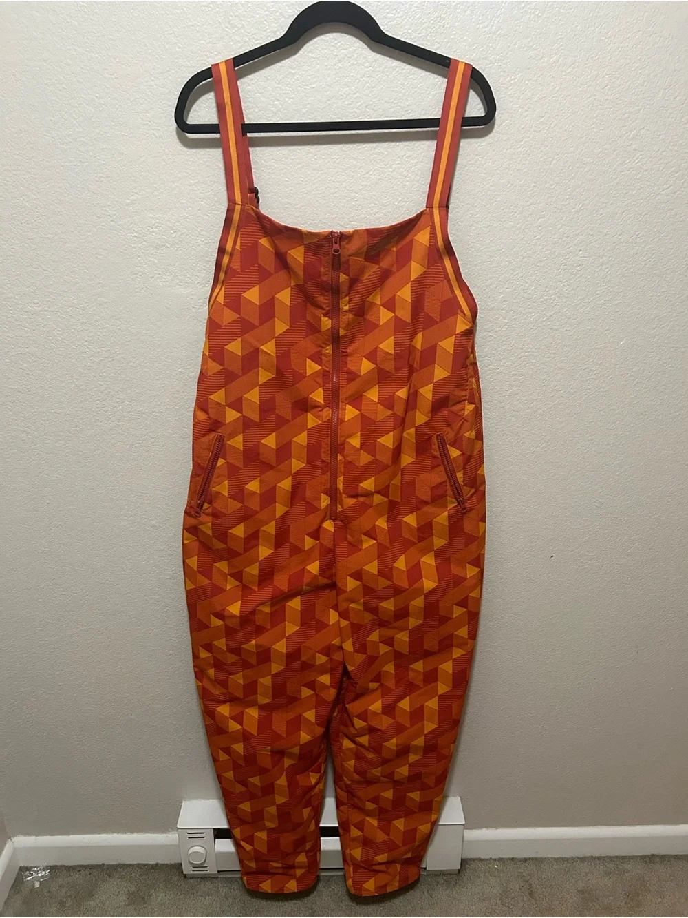 Nike x Serena Williams Design Crew Tennis Jumpsuit Cinnabar/Gold Geometric L